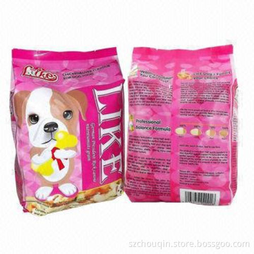 Stand-up Pet Food Pouches with Zipper, Side Gusset and Moisture Proof, High Puncture Resistance